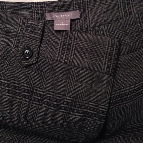Gray and black plaid Ann Taylor dress pants