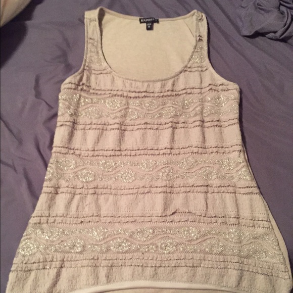 Express Light Brown Lace Tank Top - Picture 1 of 3