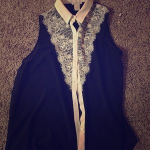 Floral button down blouse