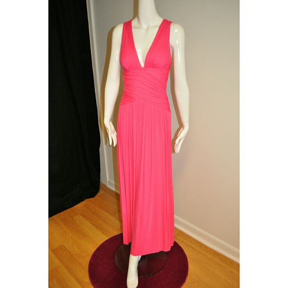 SOLD - Sexy Hot Pink Maxi Dress