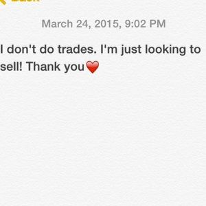 No trades just selling