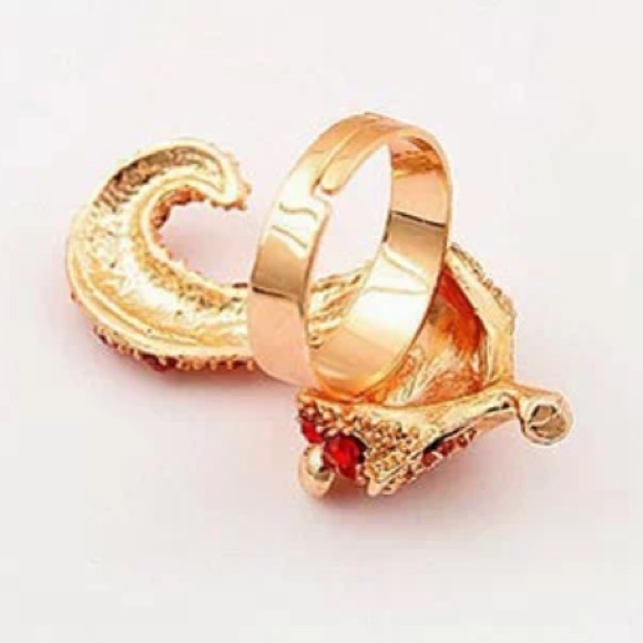 Cute seductive fox color crystal adjustable ring - Picture 2 of 2