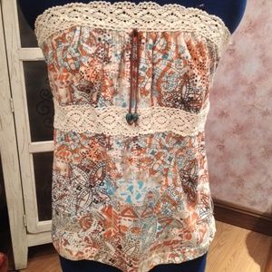 Country chic tube top