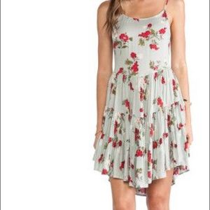 Free People Circle of Flowers Sage Combo Dress