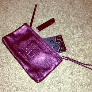 Givenchy Metallic Purple Wristlet Wallet