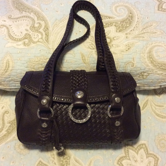 Brighton brown pebble leather handbag