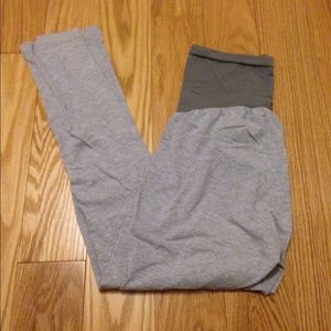 Gray maternity leggings