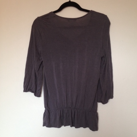 Gray Button Top - Picture 2 of 4
