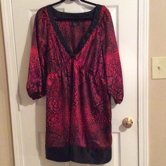 Plus so 18/22 mixed animal print red & black dress - Picture 1 of 4