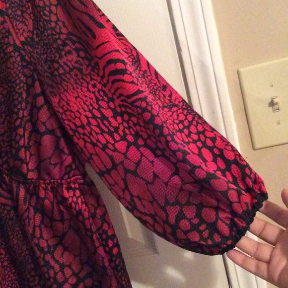 Plus so 18/22 mixed animal print red & black dress - Picture 4 of 4