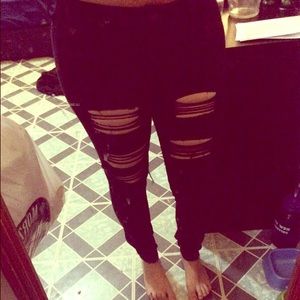 Distressed Black jeans