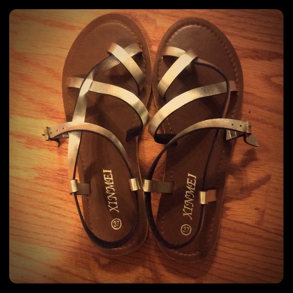 Silver summer sandals