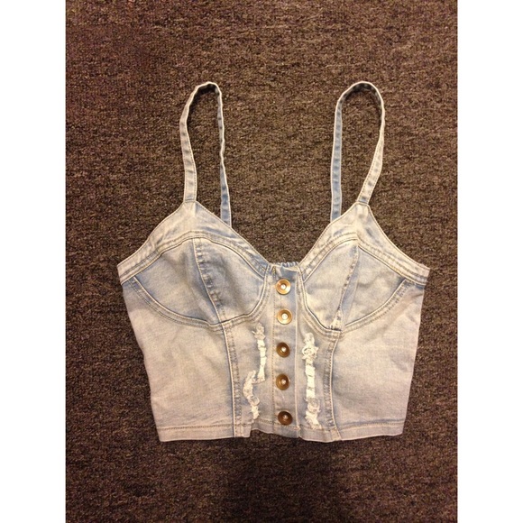 Denim crop top
