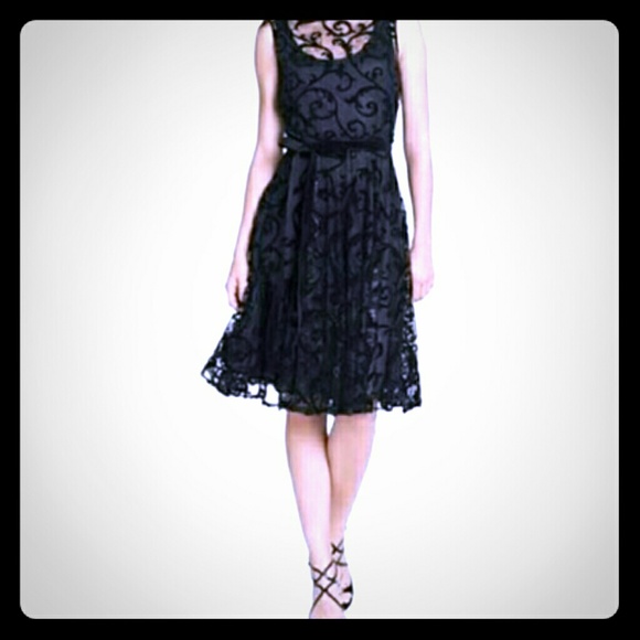 Isaac Mizrahi Dresses | Black Lace Burnout Dress Nwt | Poshmark