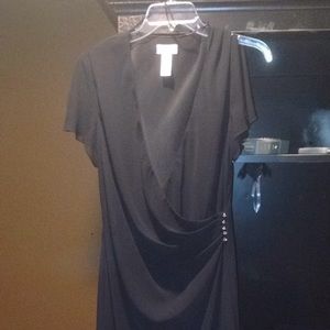 knee length black dress