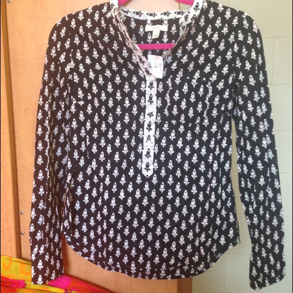 NWT J. Crew Popover Blouse Size 0