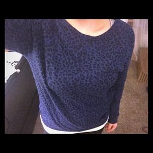 Blue and Cheetah OBEY Sweater