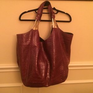 DKNY Hobo in Plum Alligator Stamp!
