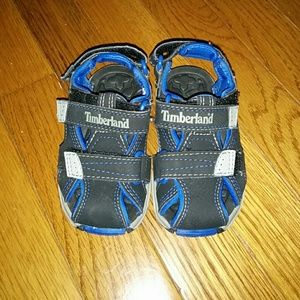 Blue/Black Toddler Timberland sandals