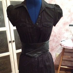 Black Button down Dress