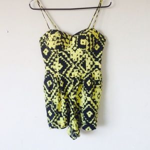 Yellow and black romper