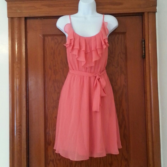 NWT L. Conrad dress peach, salmon pink color