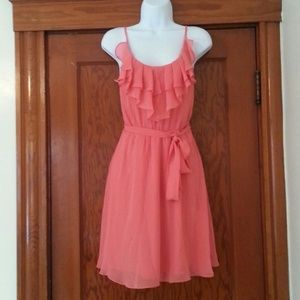 NWT L. Conrad dress peach, salmon pink color