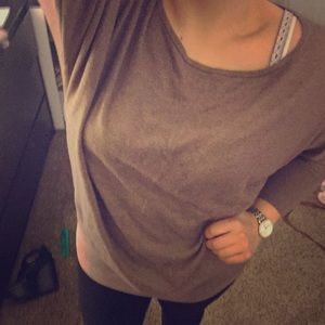 Dolman Sleeve Brown Sweater