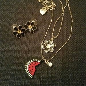 Betsey Johnson Necklace/Earring Set