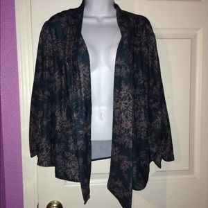 Silk blazer-like cover up