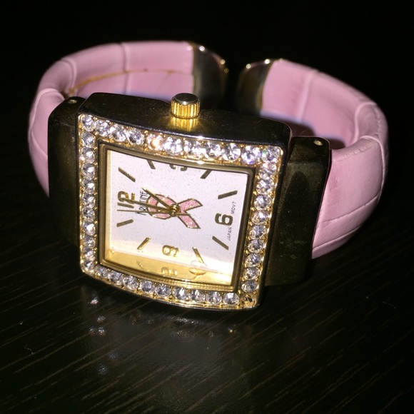Beautiful breast cancer awareness Kristine watch