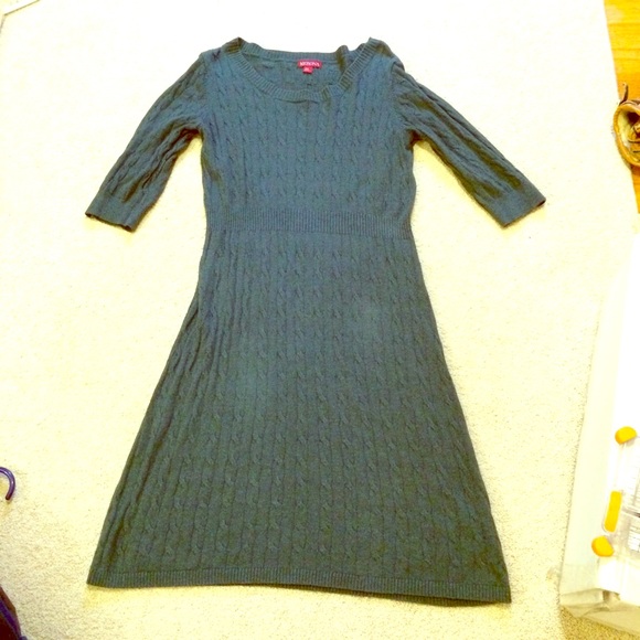 Green sweater dress