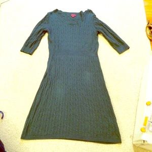 Green sweater dress