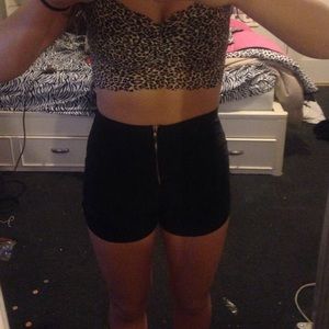 Black high waisted shorts