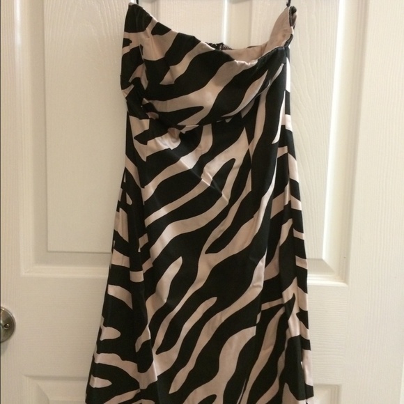 Strapless Zebra Dress Size Small Charlotte Russe