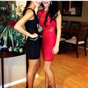 Red formal dress