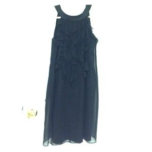 Taylor evening halter little black dress sz2