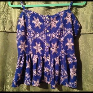 Button-Up Patterned Tank
