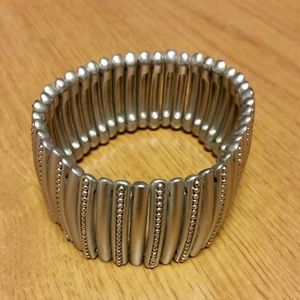 Sold!!!Silver bracelet w/diamonds