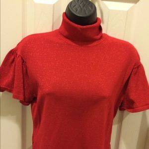 Red sparkled blouse