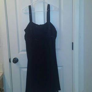 Black chiffon cocktail dress
