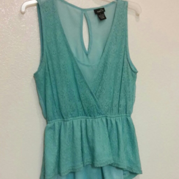 Light blue top