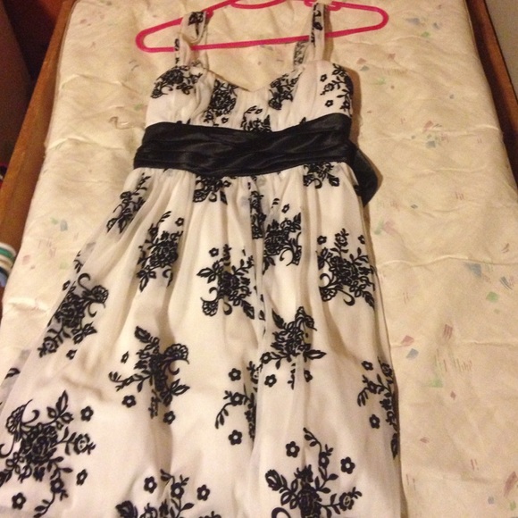 A white and black dress