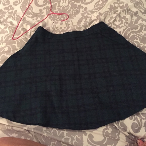 Plaid circle skirt