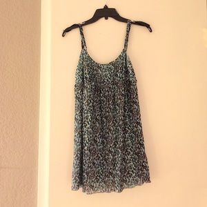 Baby blue animal print sleeveless top