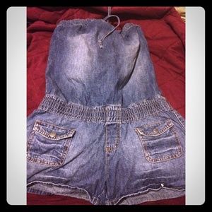 Jean romper size large