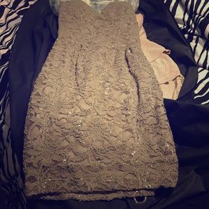 Cute nude beaded dress