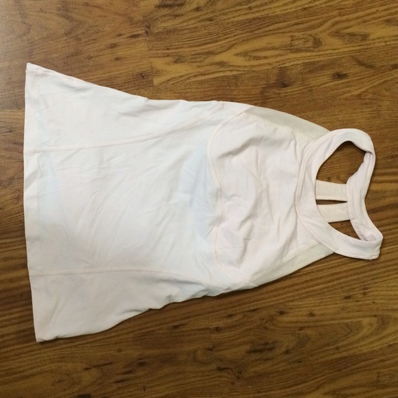 Pale pink lululemon runners tank