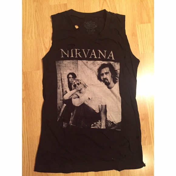 NIRVANA pre-distressed Tank top!