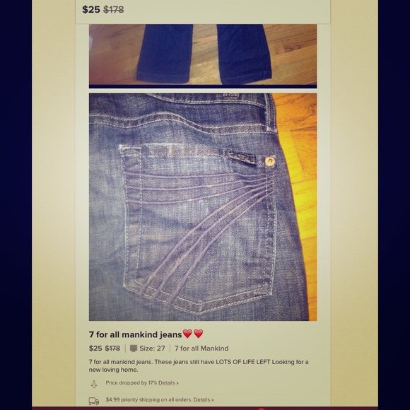 7 for Mankind bundled. 3 pair